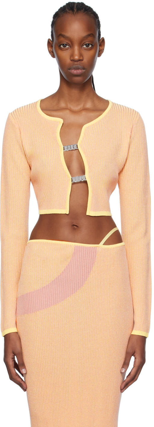 GCDS - Cardigan Comma rose