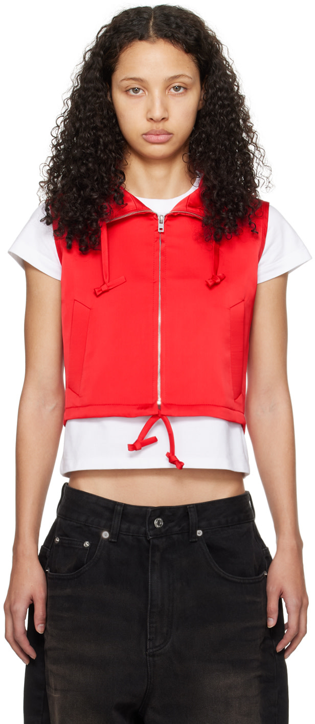 We11done - Veste rouge à capuche