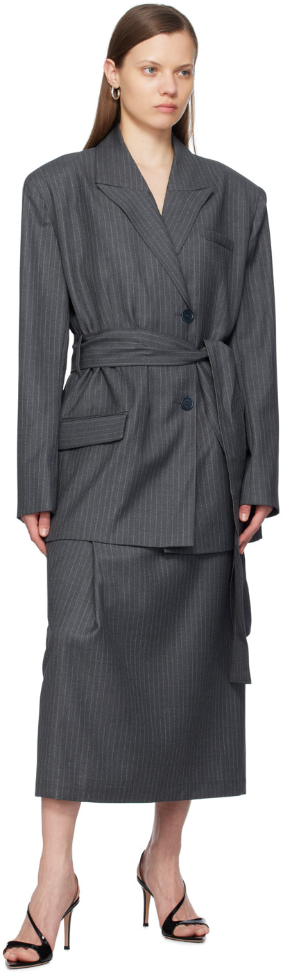 Gauge81 - Robe midi Sidi grise