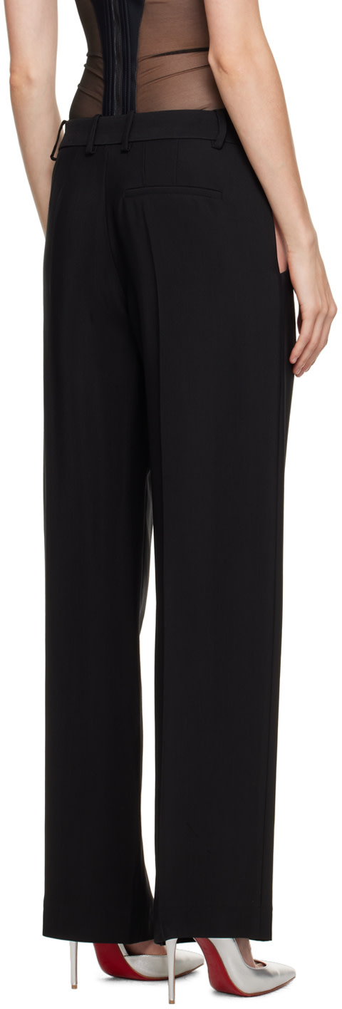 Mugler - Pantalon noir à découpes