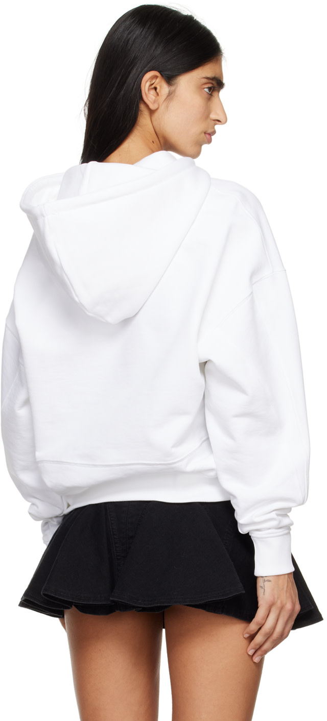 Mugler - Pull à capuche 'Executive' blanc