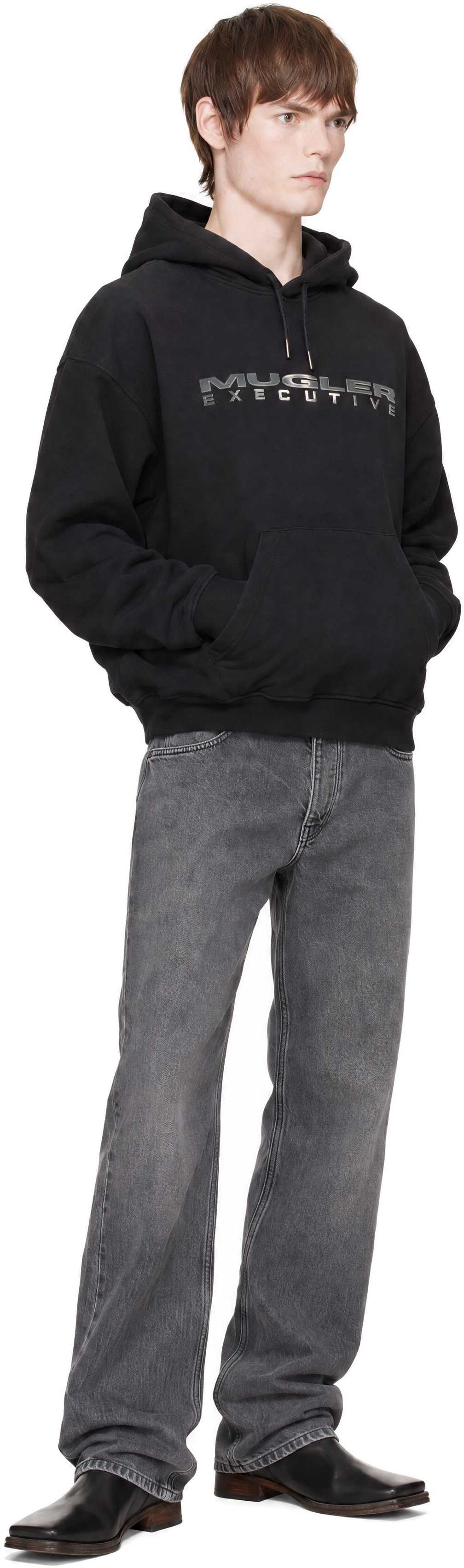 Mugler - Black Bonded Sweatshirt