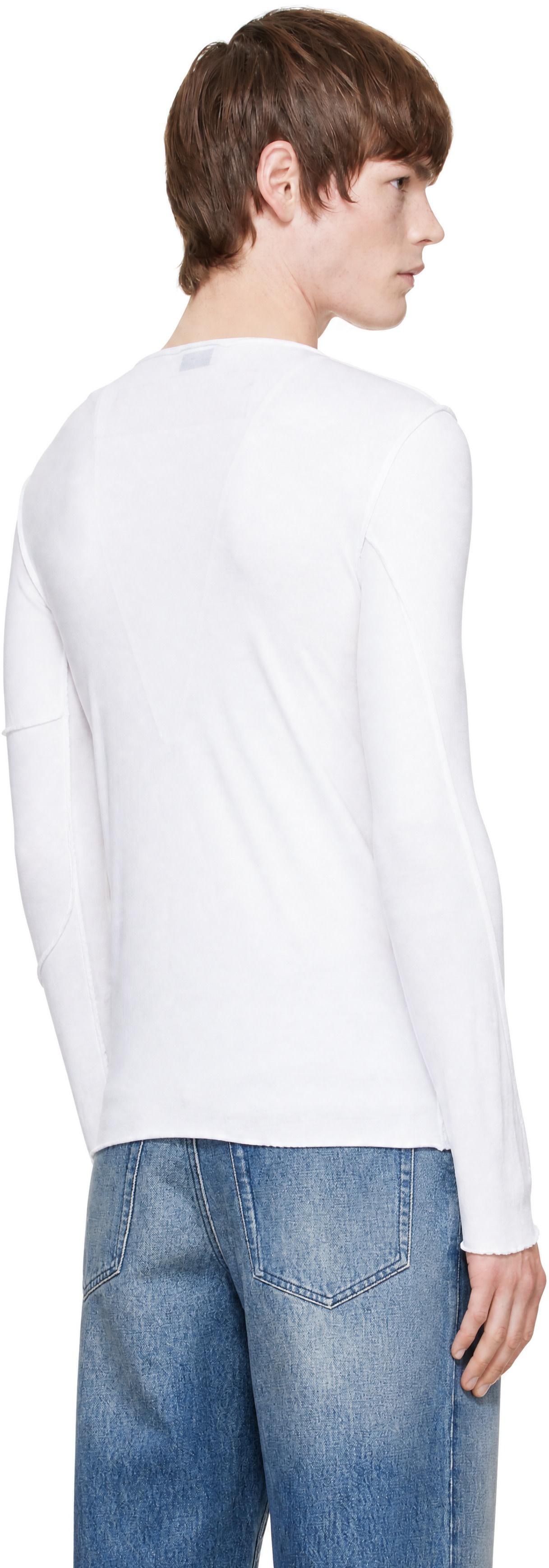 DRIES VAN NOTEN ロンT ホワイト S Dries Van Noten: White Long Sleeve T-shirt | SSENSE Canada