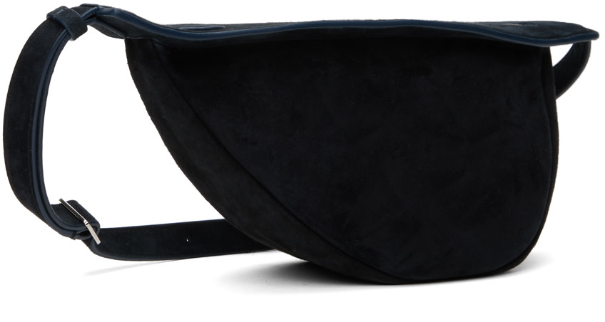 The Row: Navy Small Slouchy Banana Bag | SSENSE Canada