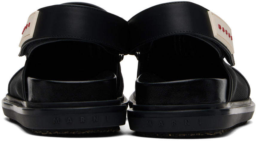 Marni: Black Back Strap Mules | SSENSE