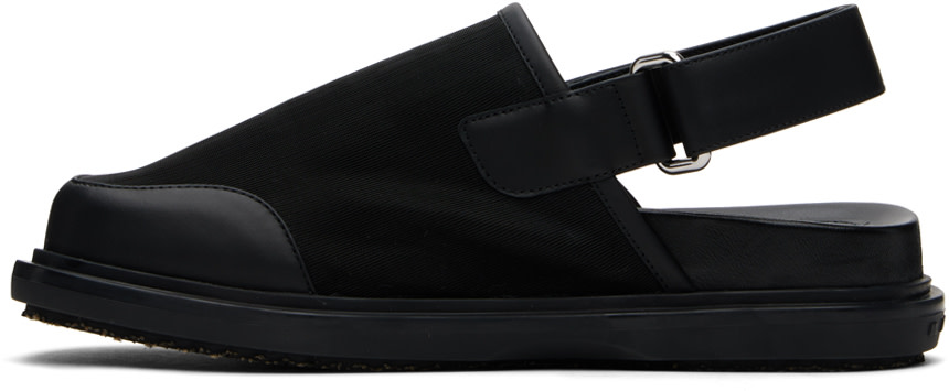 Marni: Black Back Strap Mules | SSENSE
