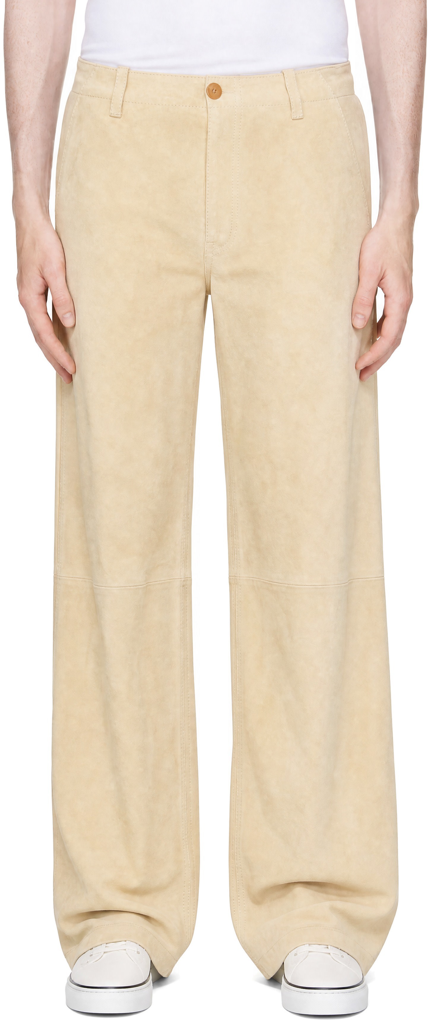 Marni - Yellow Pyramid Suede Pants