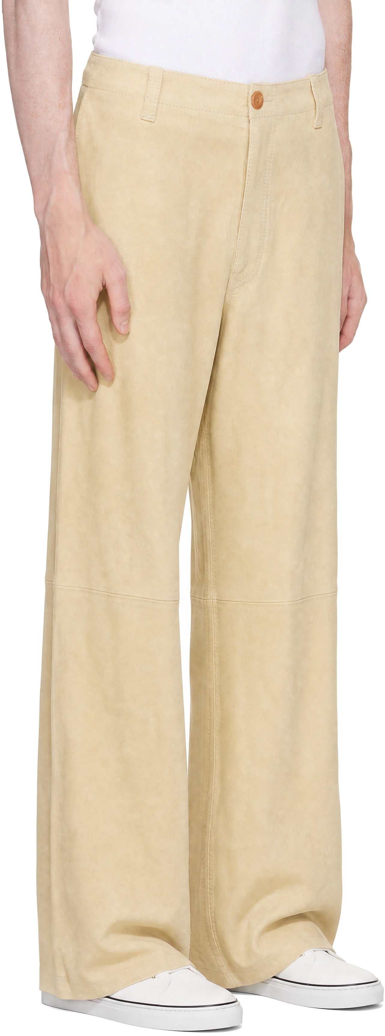 Marni - Yellow Pyramid Suede Pants