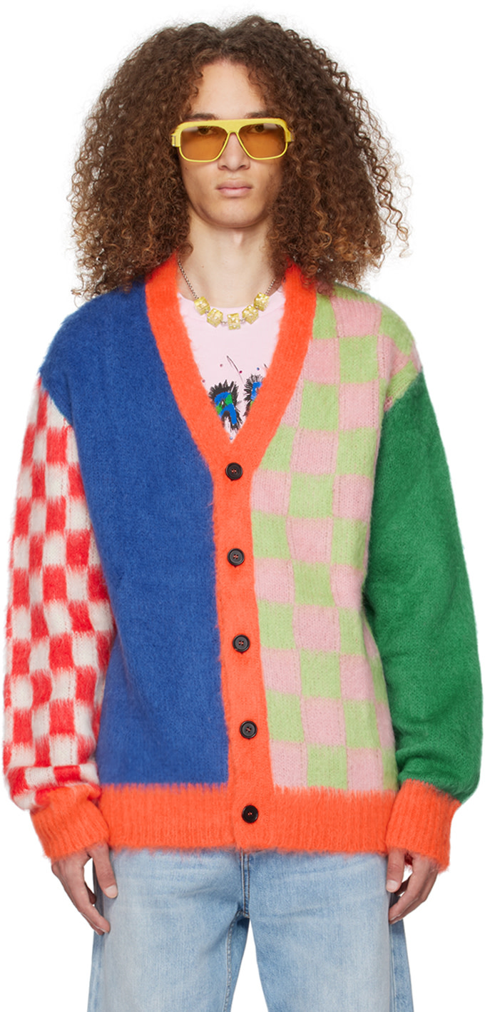 MARNI マルニ ニットカーディガン マルチカラー アルパカ モヘヤ 40 Marni: SSENSE限定 マルチカラー カーディガン | SSENSE 日本
