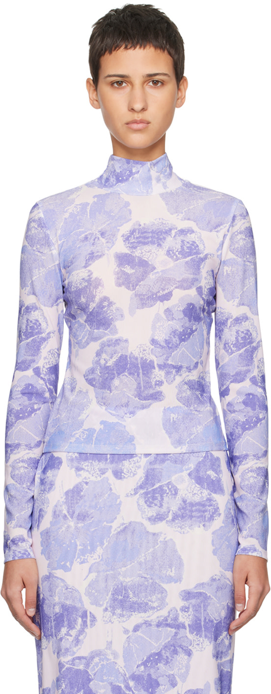 Staud - Col roulé Helvin mauve