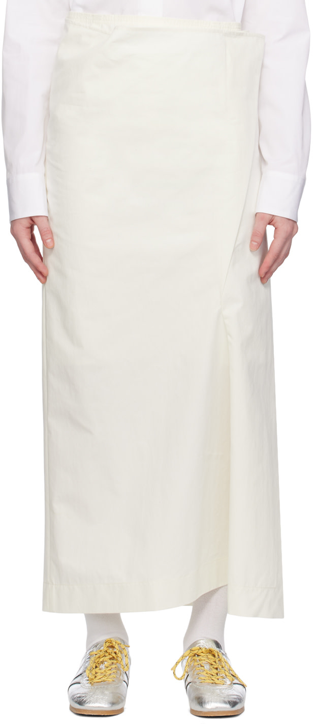 Commission - Jupe midi blanche à panneaux
