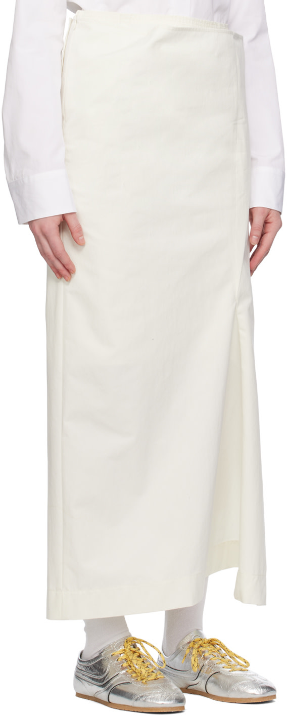 Commission - Jupe midi blanche à panneaux