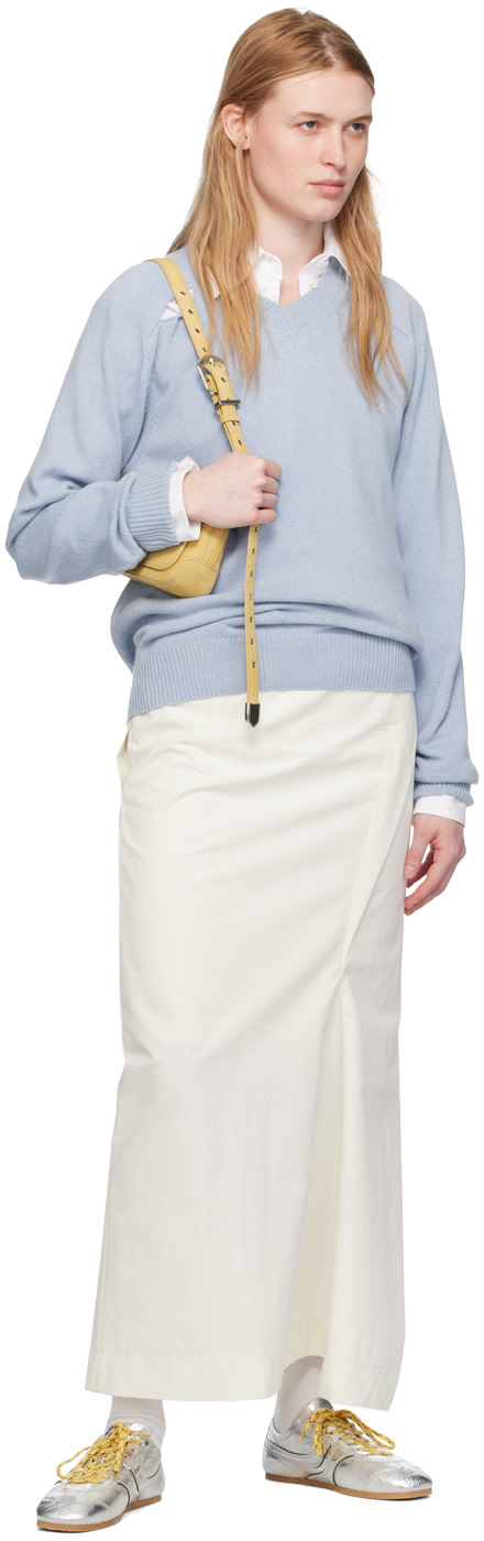 Commission - Jupe midi blanche à panneaux