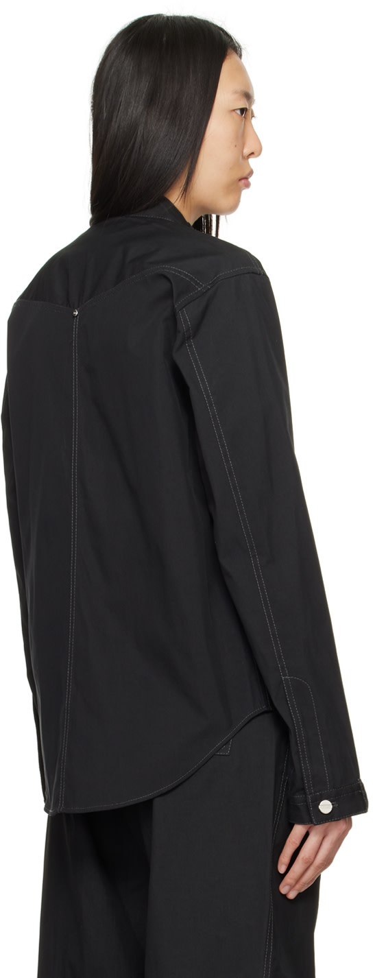 Dion Lee - Blouson noir en denim à rivets
