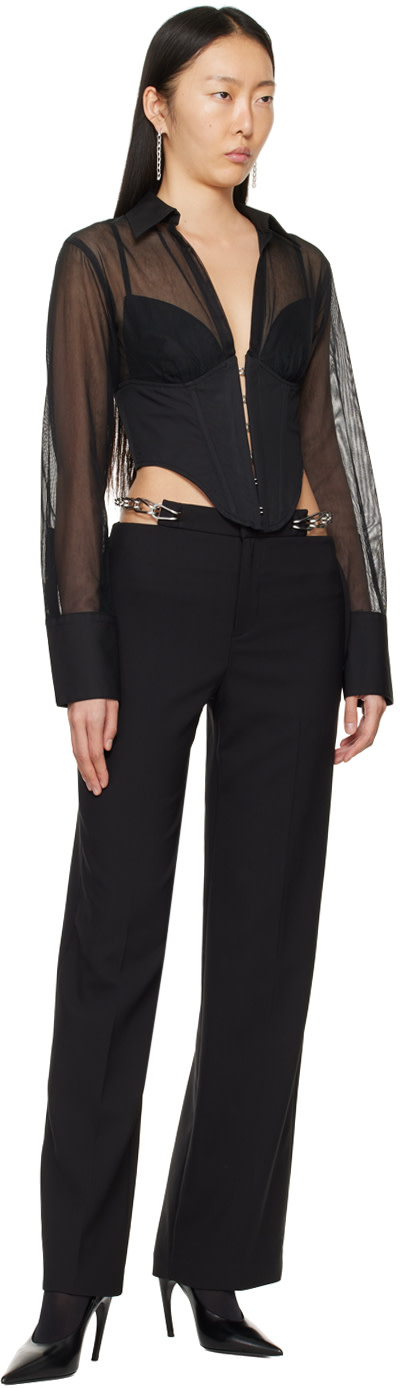 Dion Lee - Pantalon noir à chaines