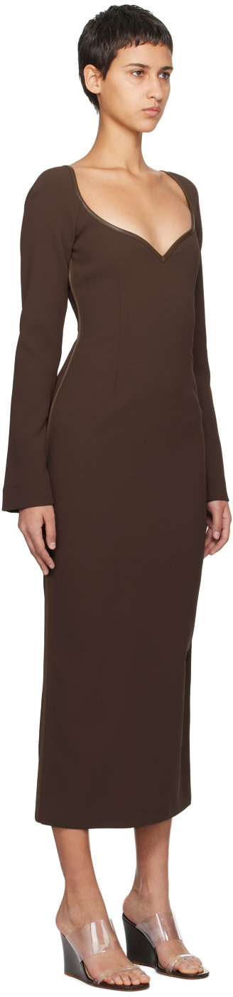 Paris Georgia - Robe midi Fabienne brune