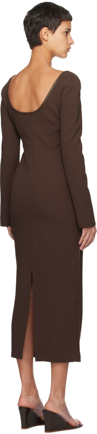 Paris Georgia - Robe midi Fabienne brune