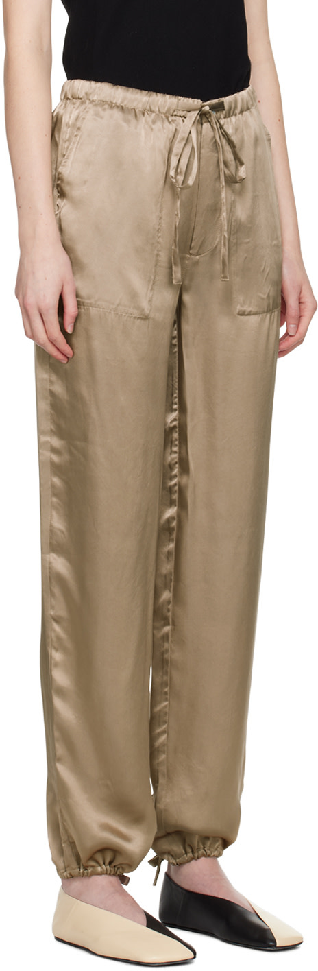 6397 - Beige Drawstring Reversible Trousers