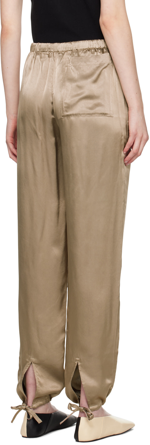 6397 - Beige Drawstring Reversible Trousers