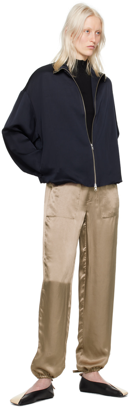6397 - Beige Drawstring Reversible Trousers
