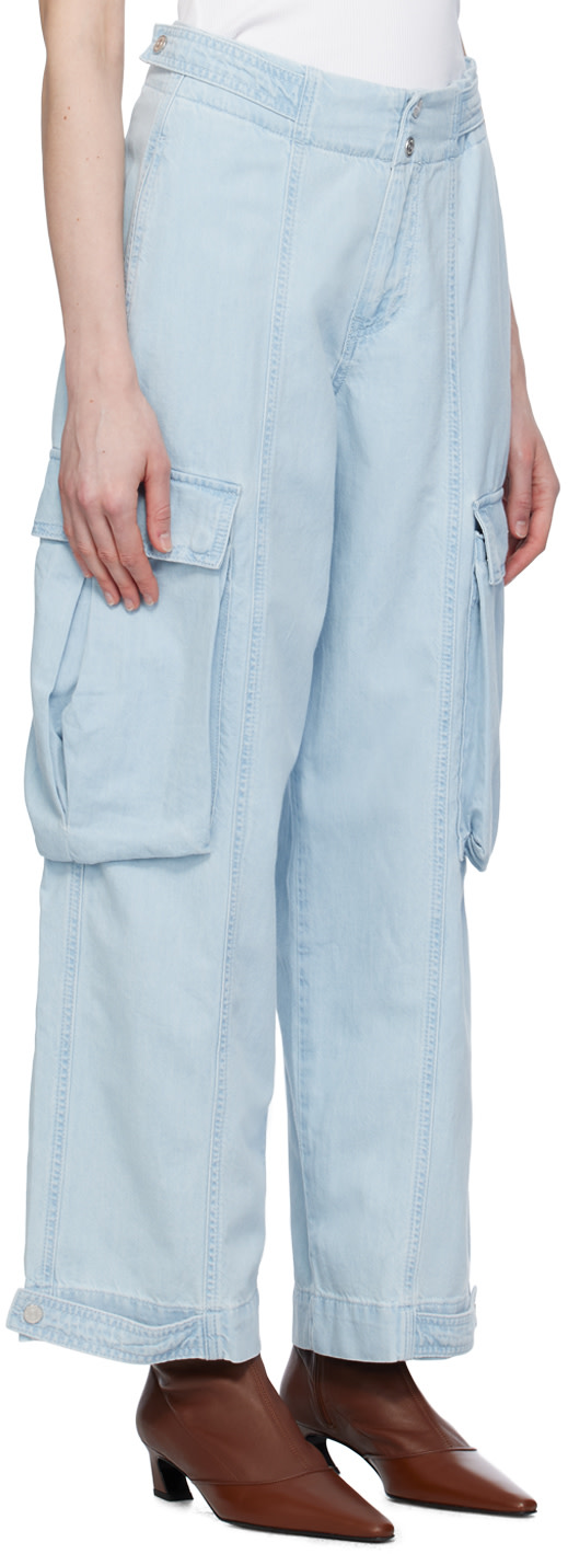 Frame - Jean cargo ample bleu