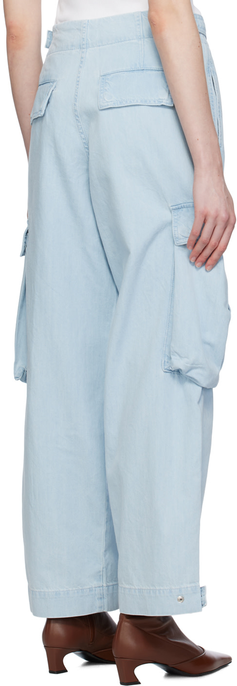 Frame - Jean cargo ample bleu