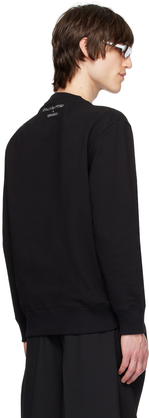 Stella McCartney - Pull molletonné noir à écusson graphique