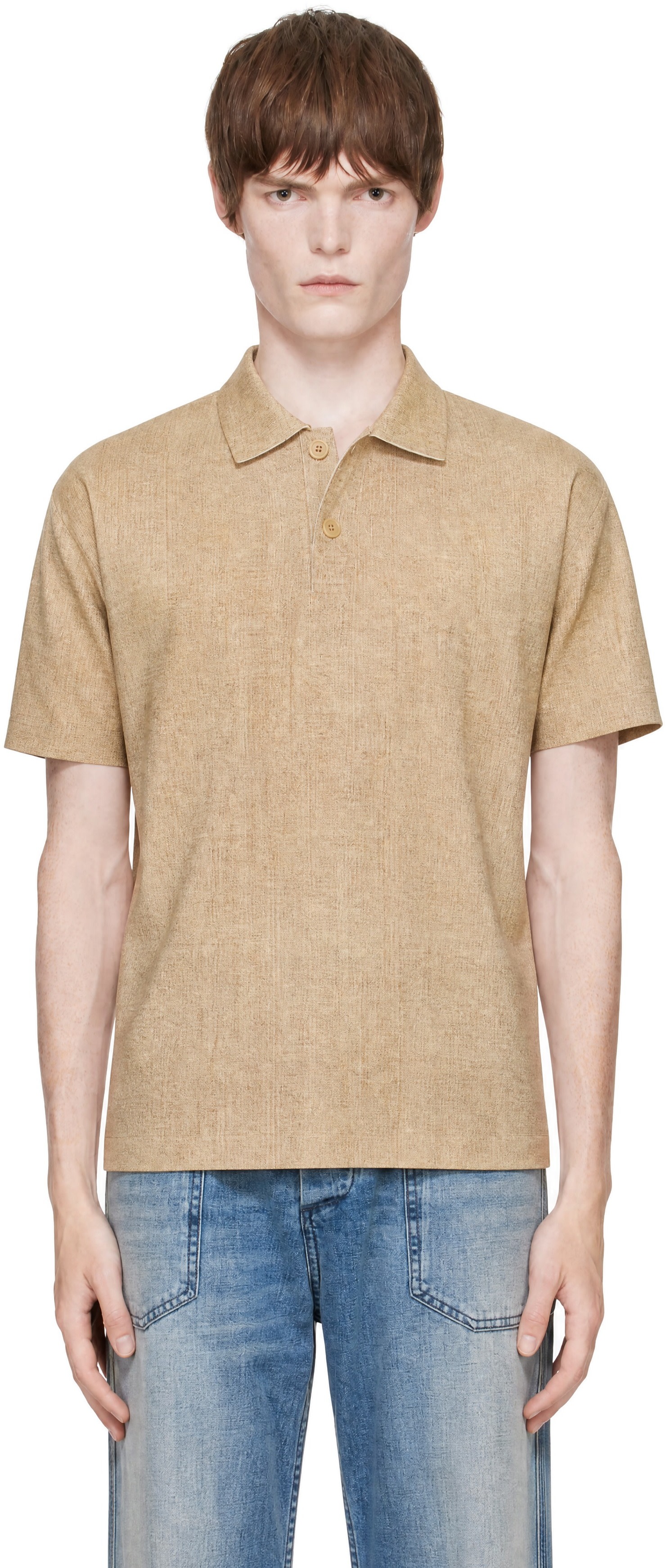 JW Anderson - Tan Leather Polo