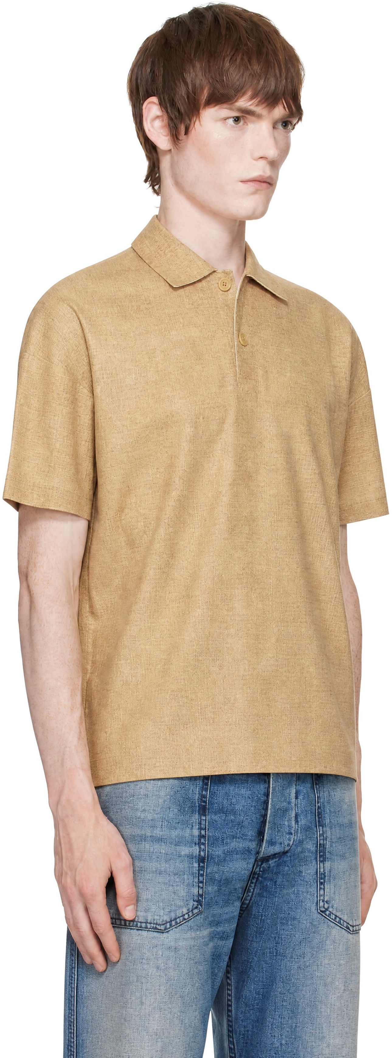 JW Anderson - Tan Leather Polo