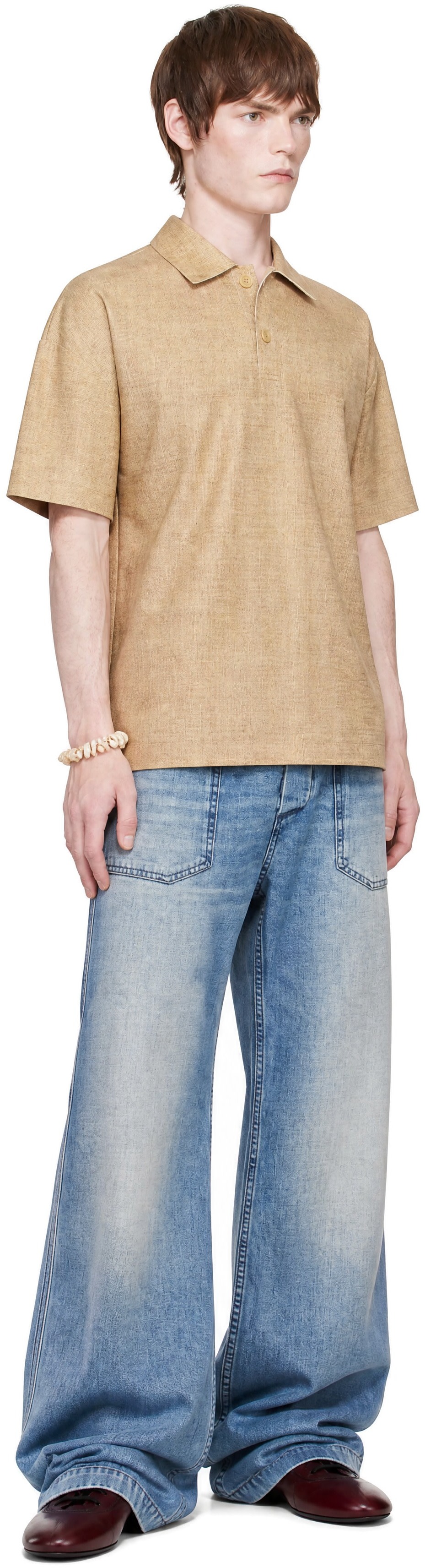 JW Anderson - Tan Leather Polo