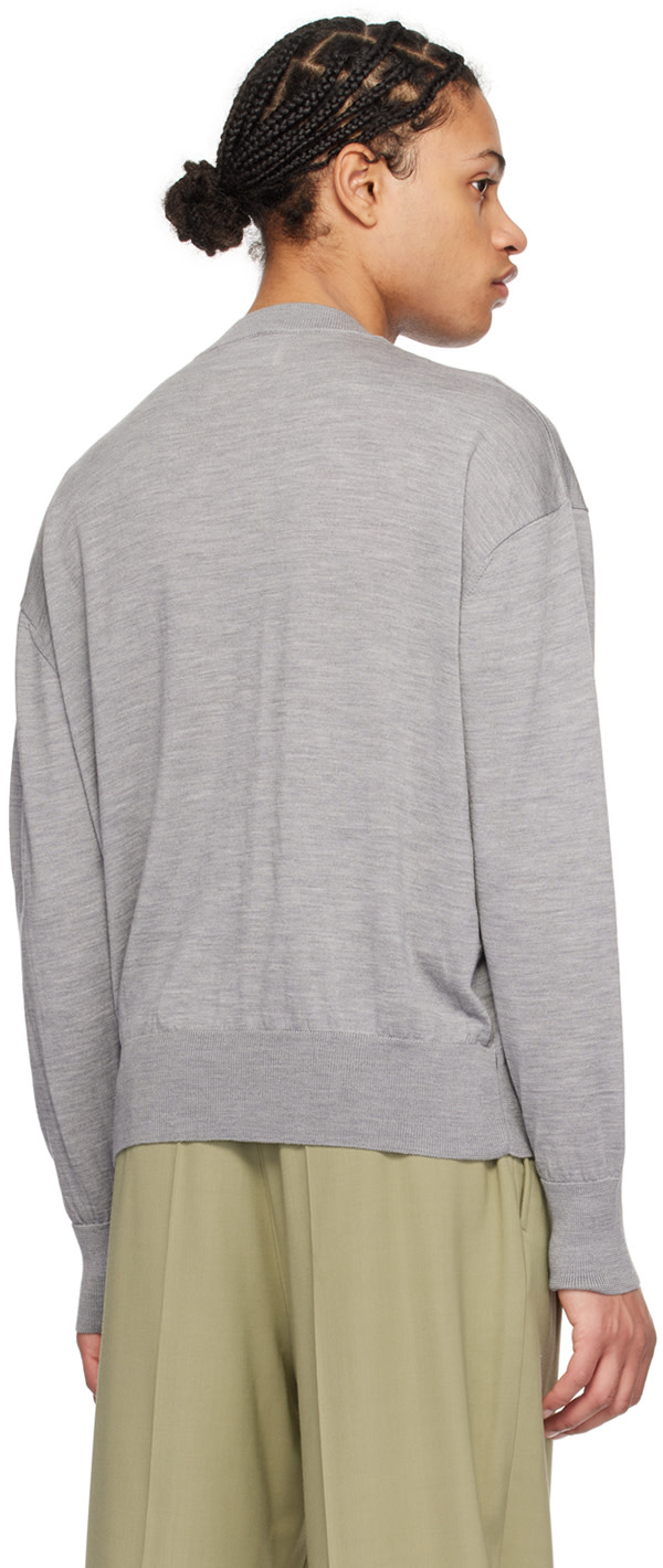 AMI Paris: Gray Ami de Cœur Sweater | SSENSE