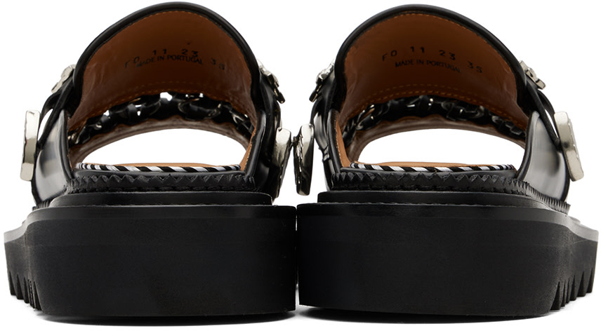 Toga Pulla: Black Chain Sandals | SSENSE