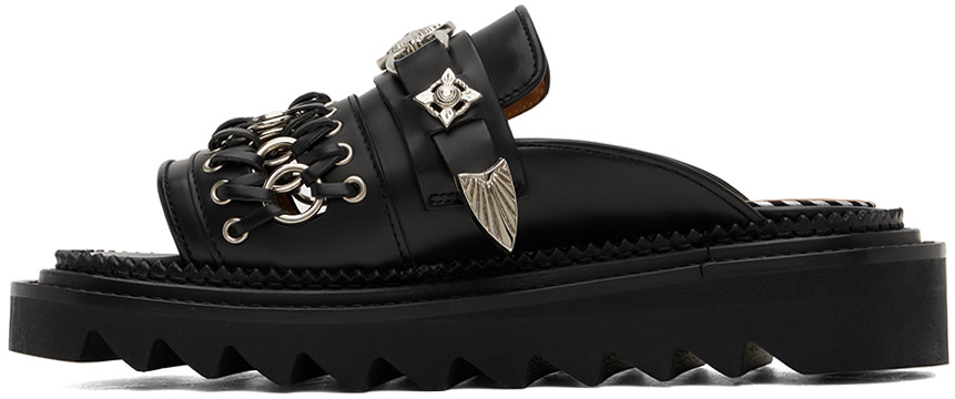 Toga Pulla: Black Chain Sandals | SSENSE