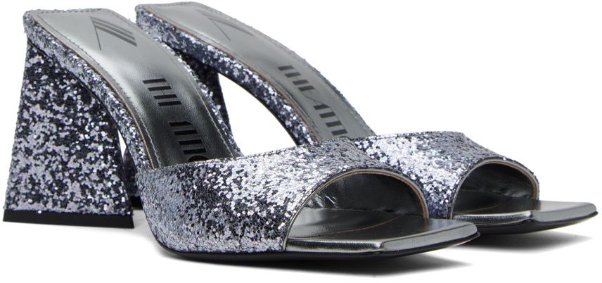 The Attico - Mules Mini Devon argentées