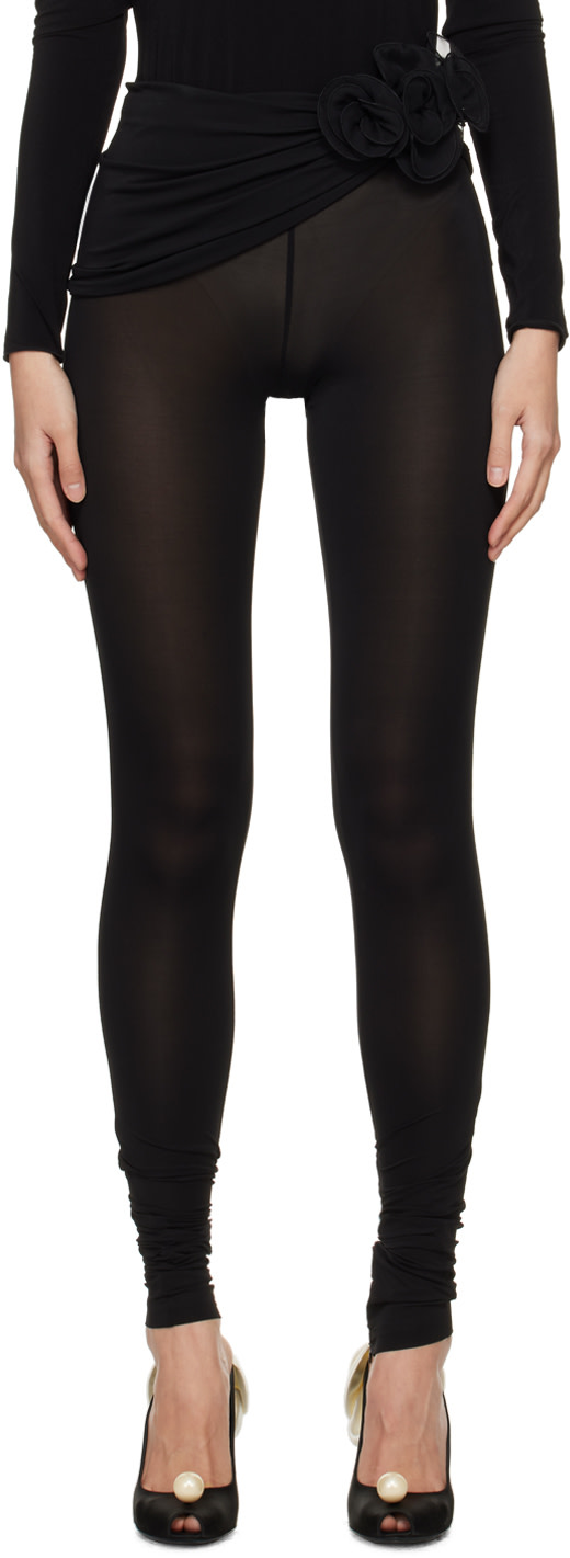 Magda Butrym - Legging noir à effet drapé
