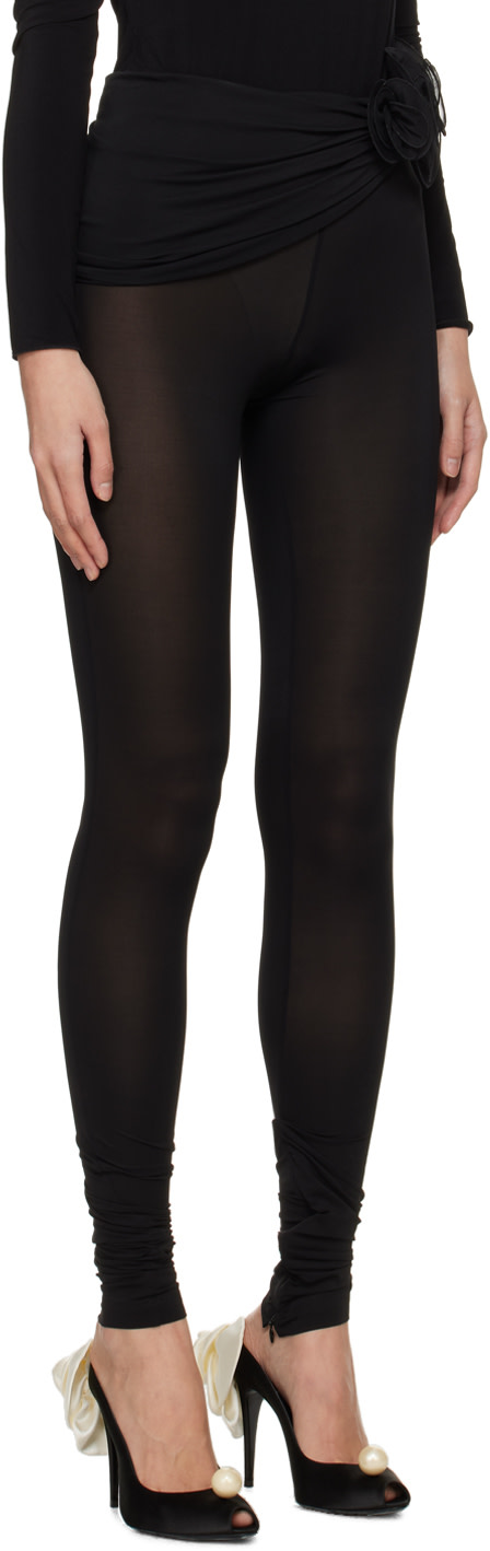 Magda Butrym - Legging noir à effet drapé