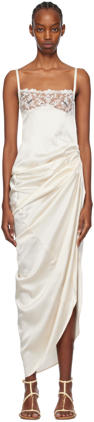 knee length dresses for ladies La Robe Capa Dress in White