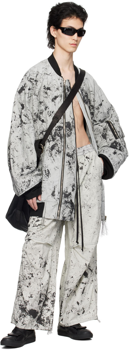 NICOLAS ANDREAS TARALIS - Gray Printed Trousers
