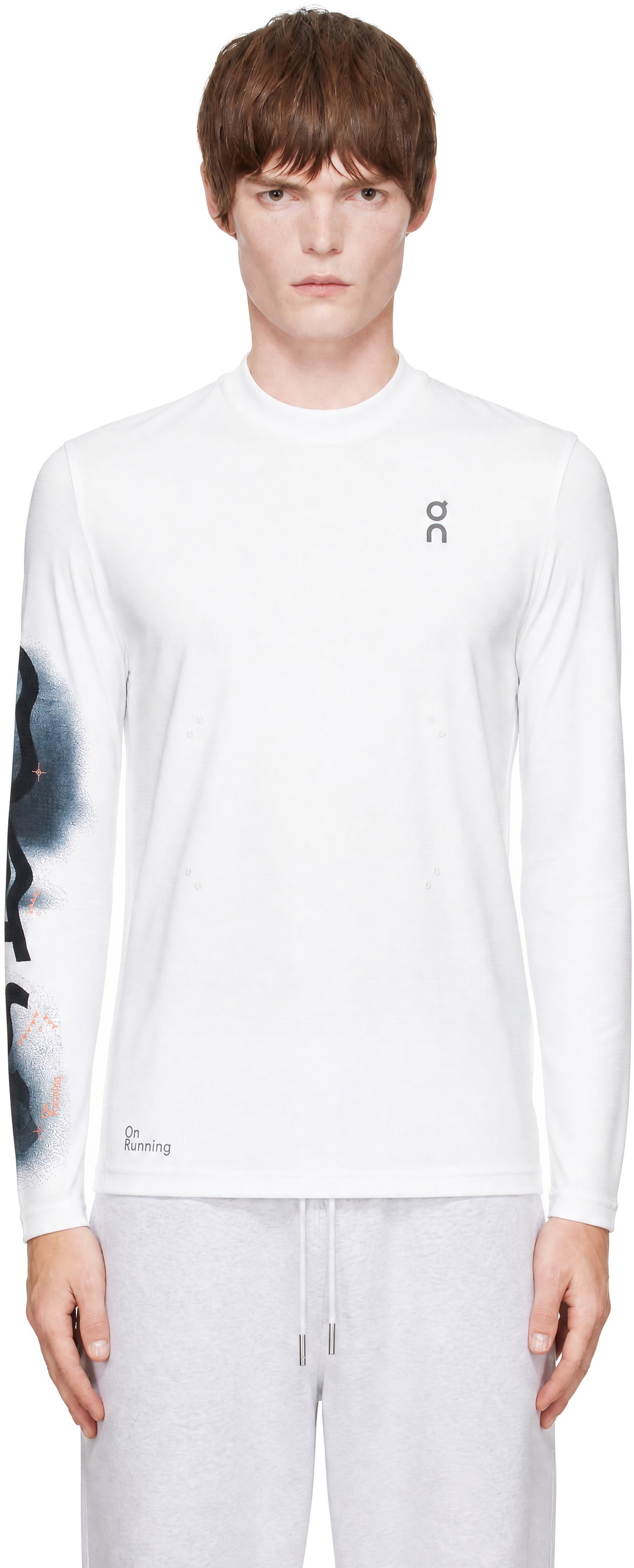On - White Pace Long Running T-shirt