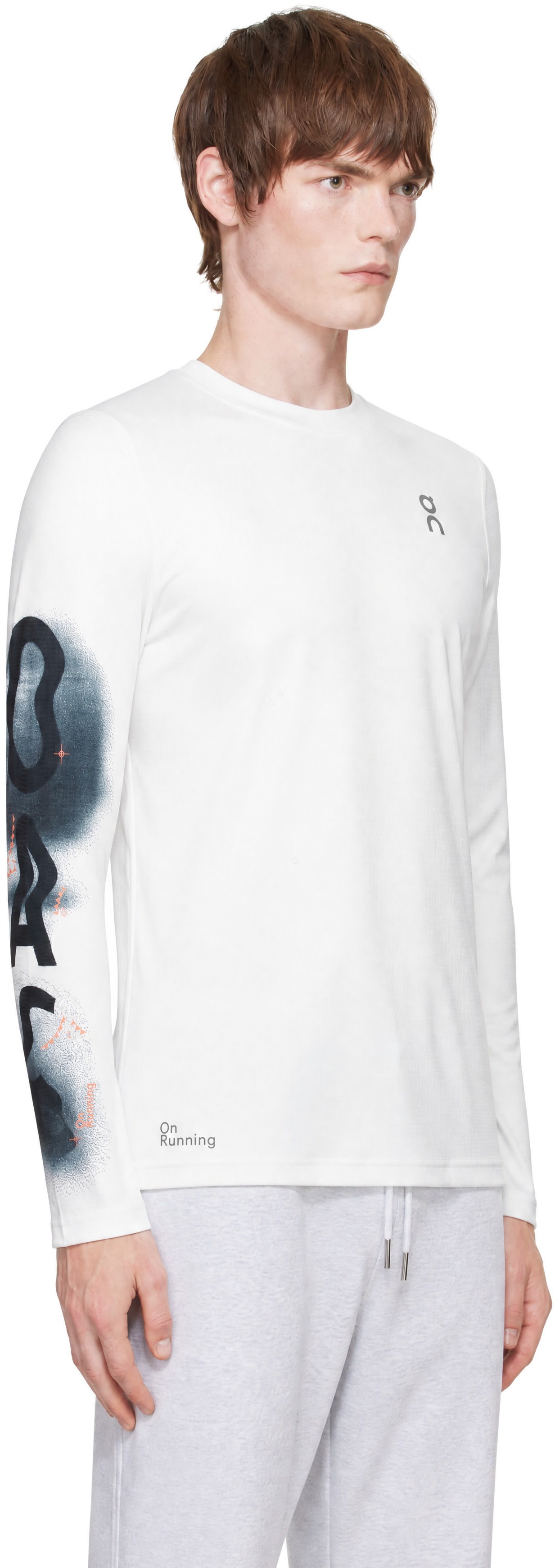 On - White Pace Long Running T-shirt