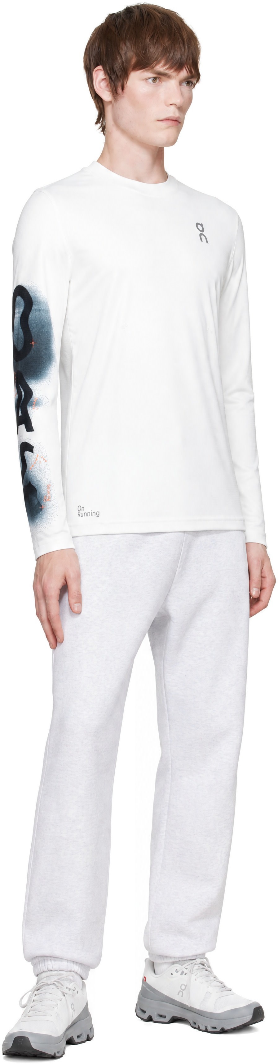 On - White Pace Long Running T-shirt