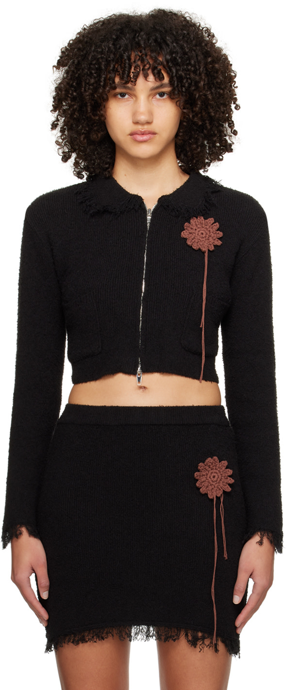 Kijun - Pull noir à appliqué graphique