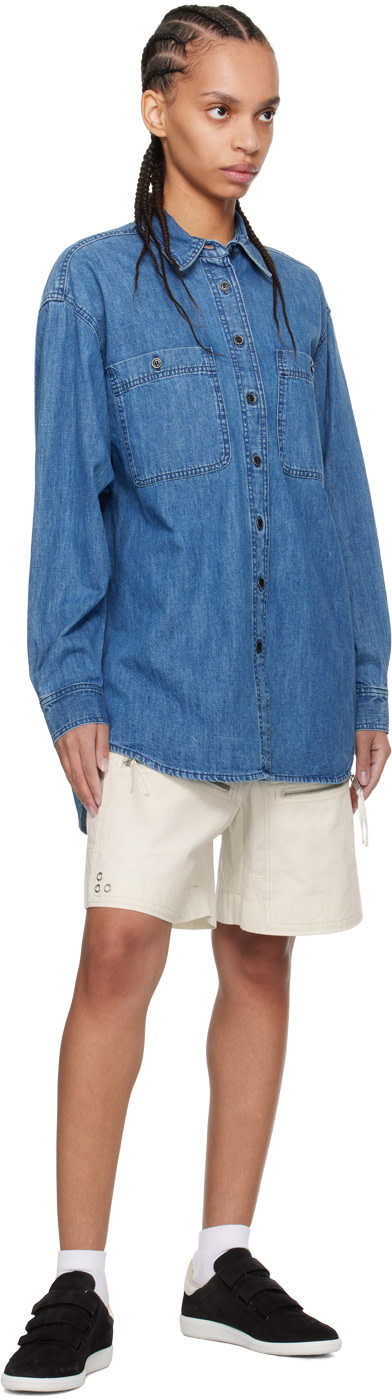 Isabel Marant Etoile - Short Kynan blanc cassé