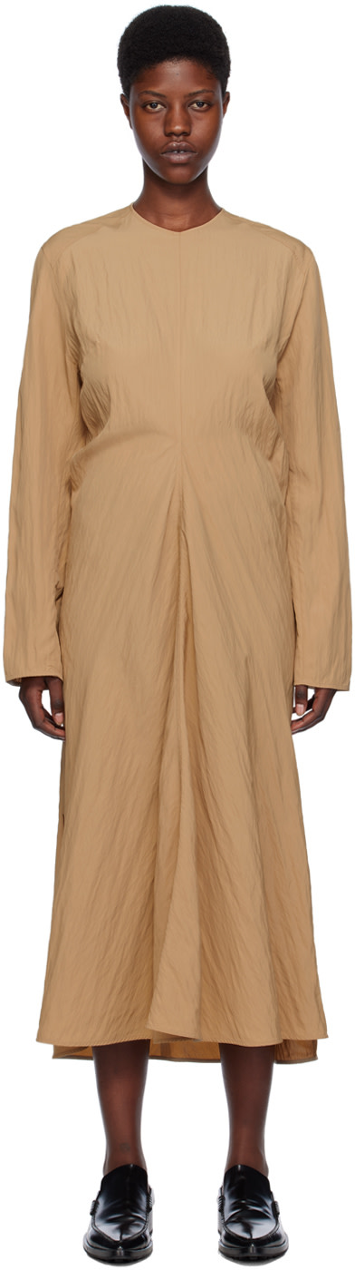 Studio Nicholson - Robe midi Welles brun clair
