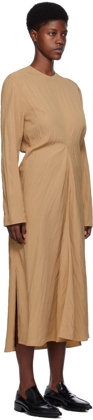 Studio Nicholson - Robe midi Welles brun clair