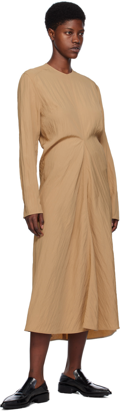Studio Nicholson - Robe midi Welles brun clair