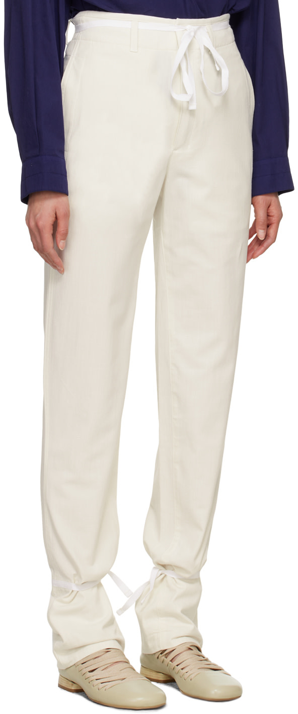 LEMAIRE - Pantalon droit blanc