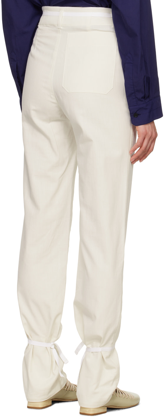 LEMAIRE - Pantalon droit blanc