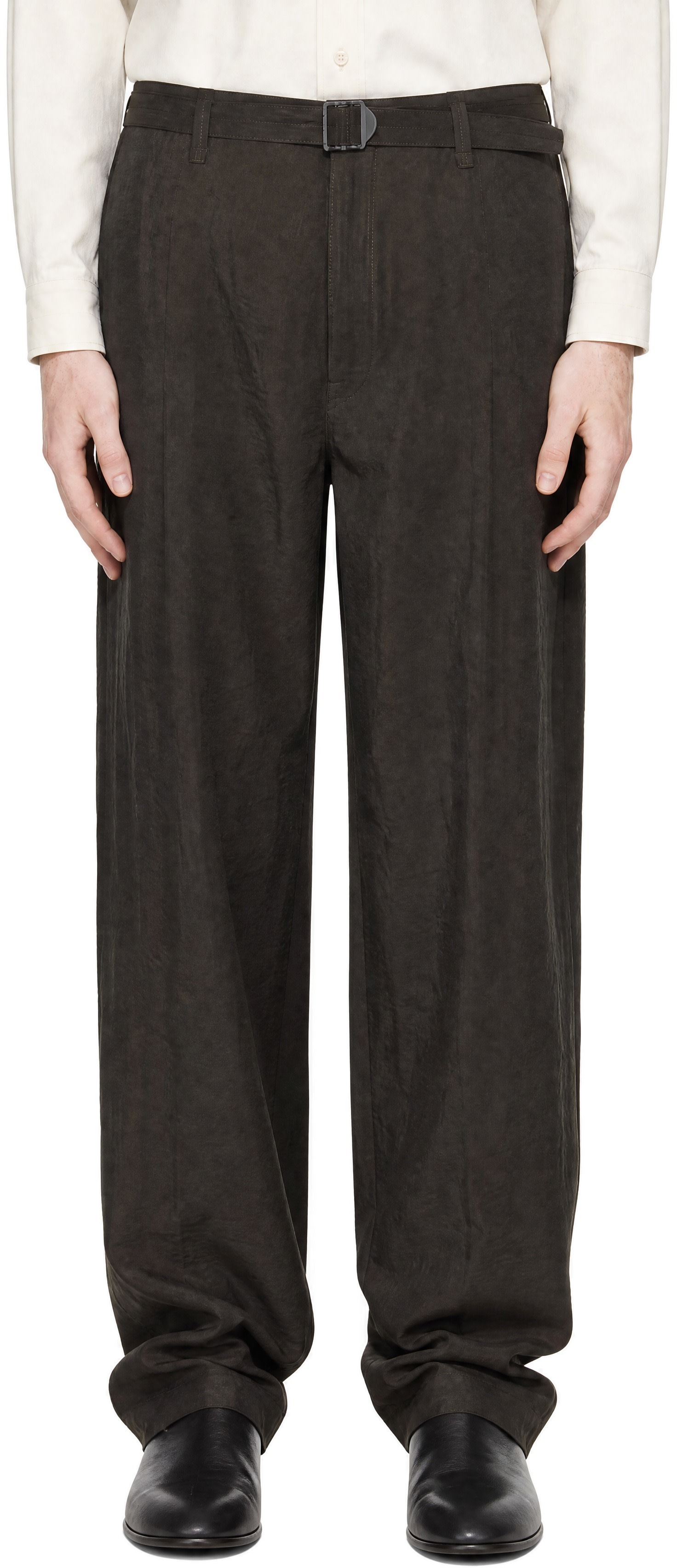 LEMAIRE - Brown Belted Loose Trousers