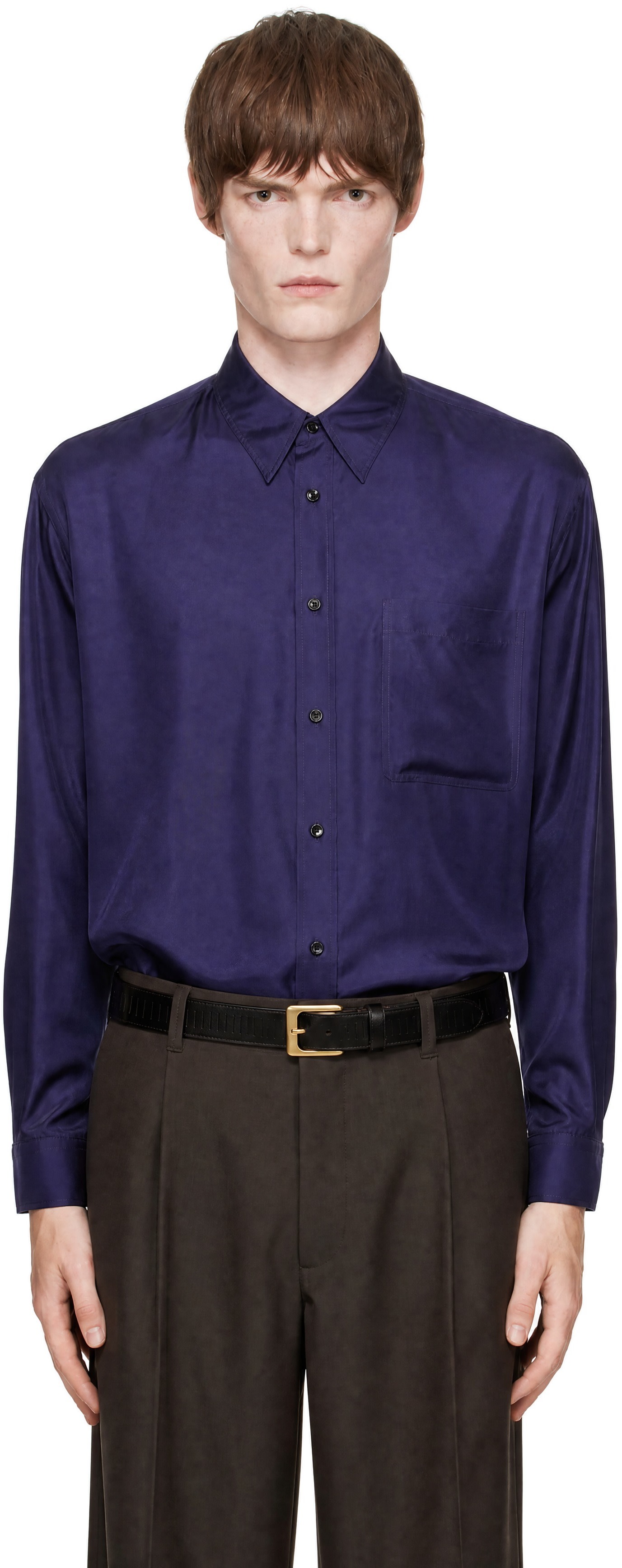LEMAIRE - Chemise décontractée mauve